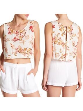 FLYNN Skye Floral Dakota Blouse Crop Top